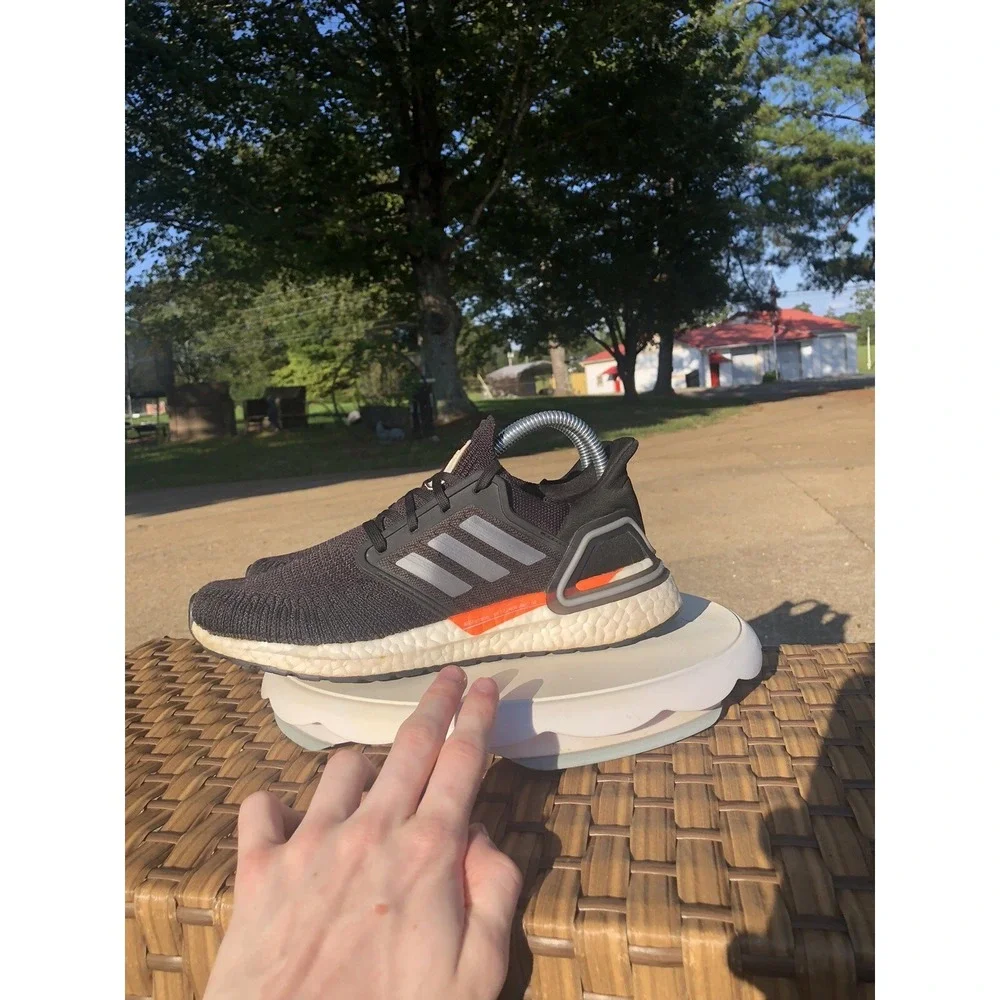 Vintage 2020s adidas UltraBoost 20 NASA Black Carbon Sneaker Gorpcore 7.5